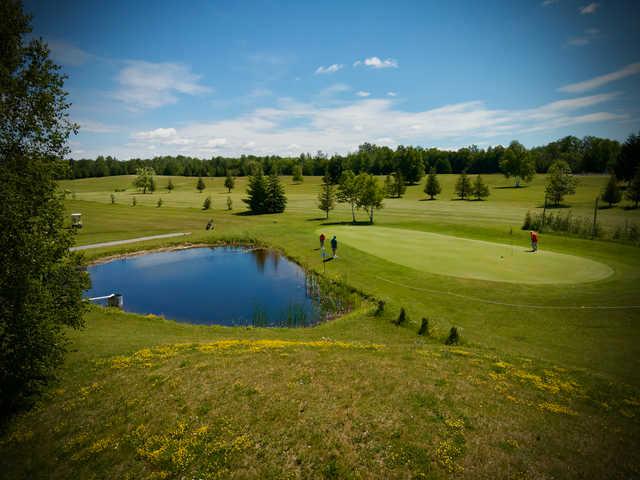 View of a green at Deer Run Golf Course.