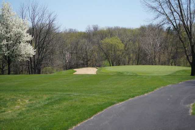 A spring day view of a hole at Spring Lake Country Club.