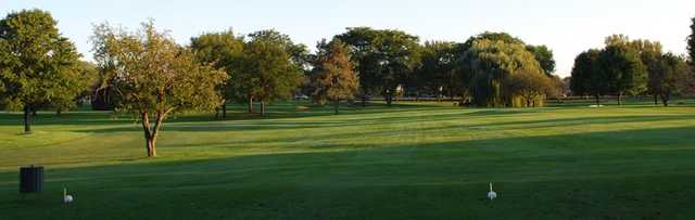 A view of a fairway at Apple Orchard Golf Course.