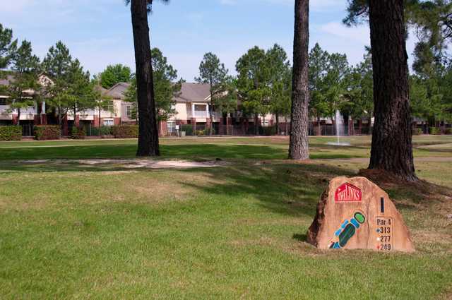 A view of tee #1 sign from The Links at Texarkana Golf & Athletic Club.