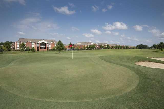 A view of a green at Longhills Golf Course.
