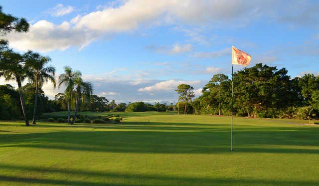 A sunny day view of a hole at Club Med Sandpiper Bay.