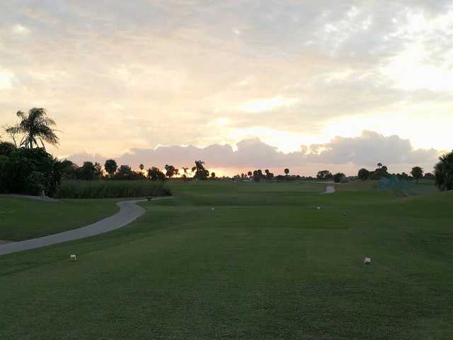 A sunset view from a tee at Cocoa Beach Country Club (I love Cocoa Beach FL).
