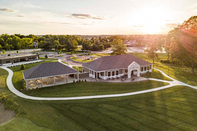 Aerial view from Pfau Golf Course at Indiana University.