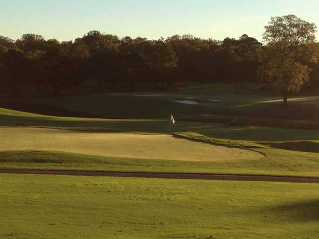 A view of a hole at Southern Hills Golf Club.