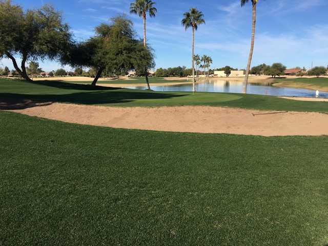 View of the 8th green at Springfield Golf Resort.