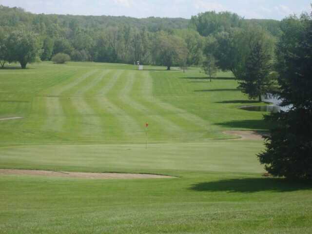 Looking back from a green at Willow Creek Golf Course.