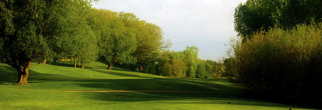 View of a green at Willow Creek Golf Course.