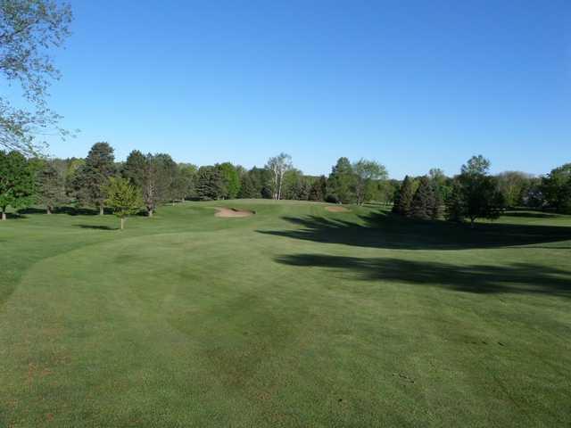 A sunny day view from a fairway at Verona Hills Golf Club.