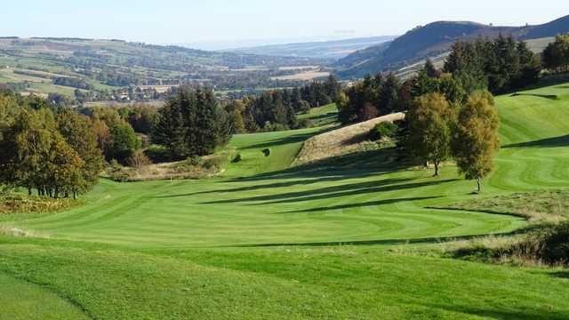 A look back down the 7th hole at Strathpeffer Spa Golf Club.