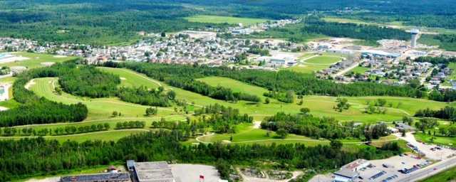 Aerial view from Kapuskasing Golf Club.