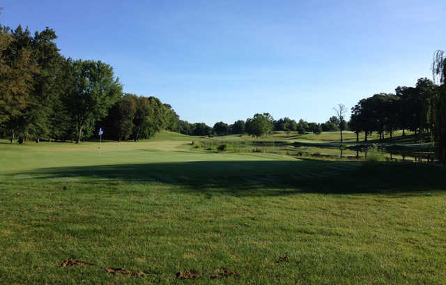 A view of a green at Harrison Hills Golf & Country Club.