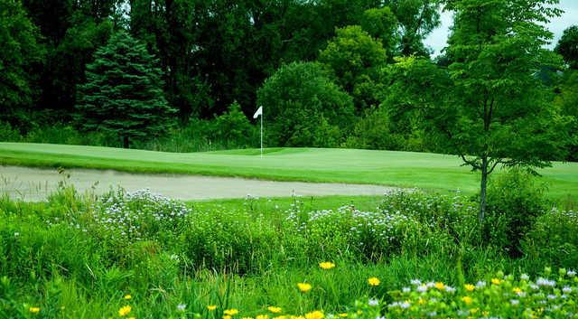 A view of a hole at Oak Glen Country Club.