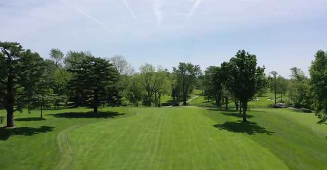 A sunny day view of a fairway at Quincy Country Club.