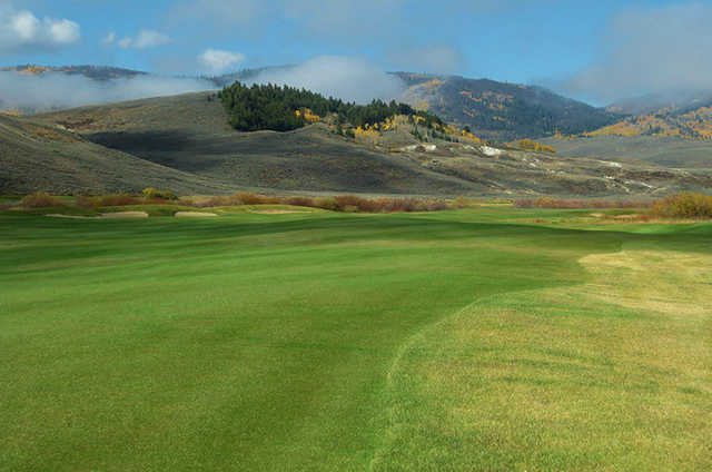 A view of fairway #17 at Grand Elk Golf Course.