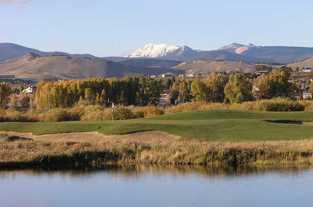 A view of green #16 at Grand Elk Golf Course.