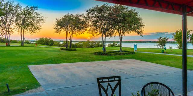 A sunset view from Stewart Peninsula Golf Course.