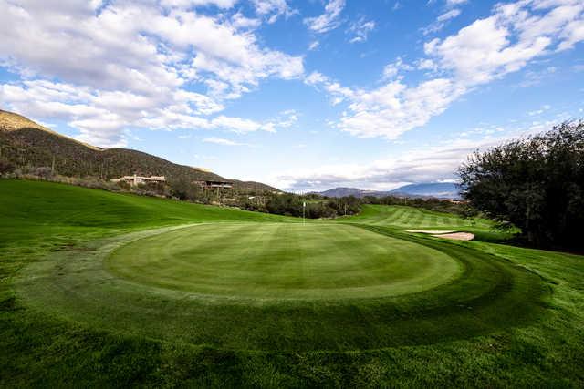 Looking back from a green at Arizona National Golf Club.