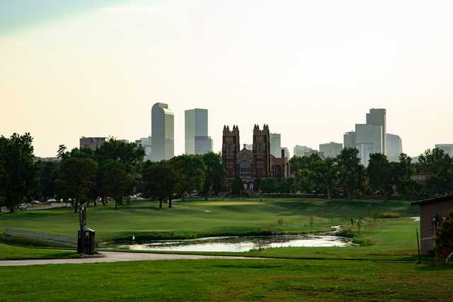 A view of a hole at Denver City Park Golf Course.