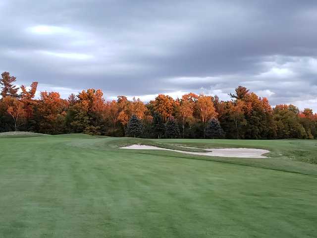 A fall day view from Mystic Golf Club.