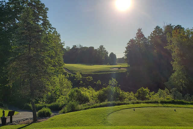 A view from a tee at Mystic Golf Club.