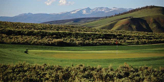A view of a hole at Golf Granby Ranch.