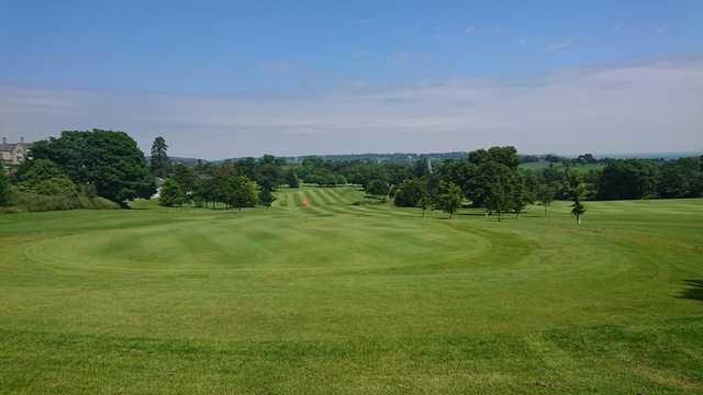 A view of a green at Henllys Golf Club.