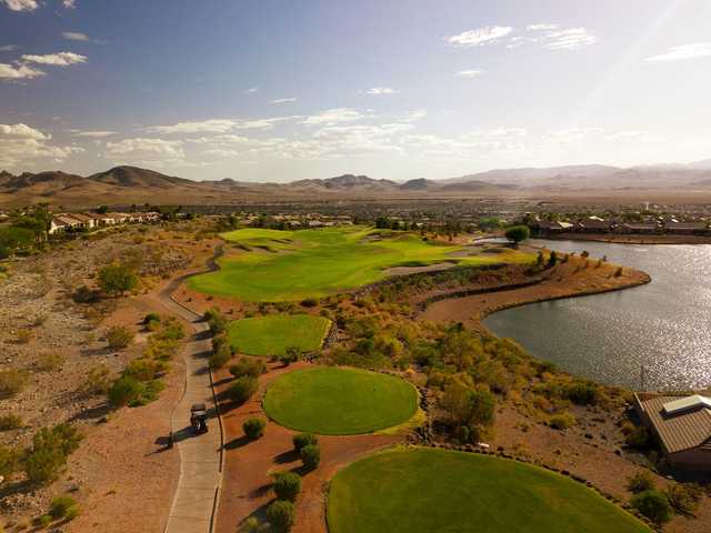 Aerial view of the 11th tee from Concord Course at Revere Golf Club.