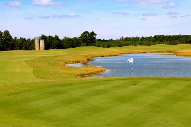 Looking back from the 9th green at Keith Hills Golf Club White Course.