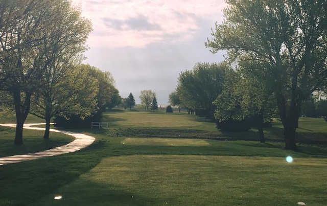 A view from a tee at Sunrise Pointe Golf Course.
