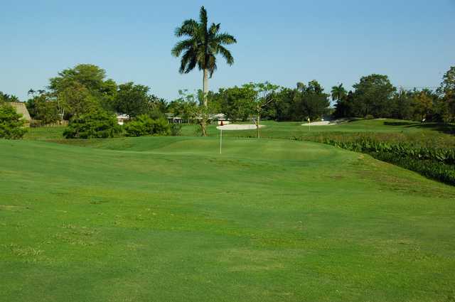 A view of two holes at Davie Golf & Country Club.