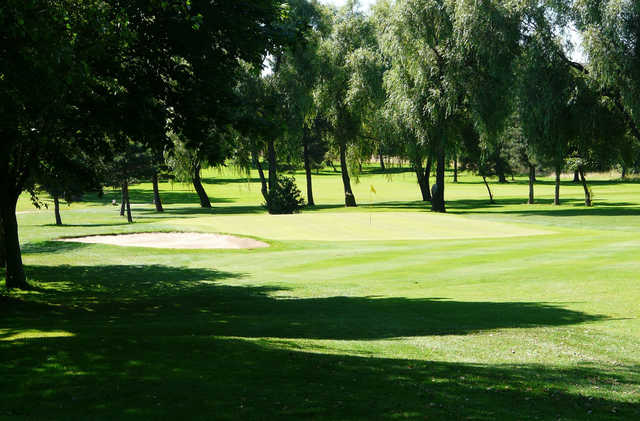 A sunny day view of hole #7 at Phoenix Golf Club.