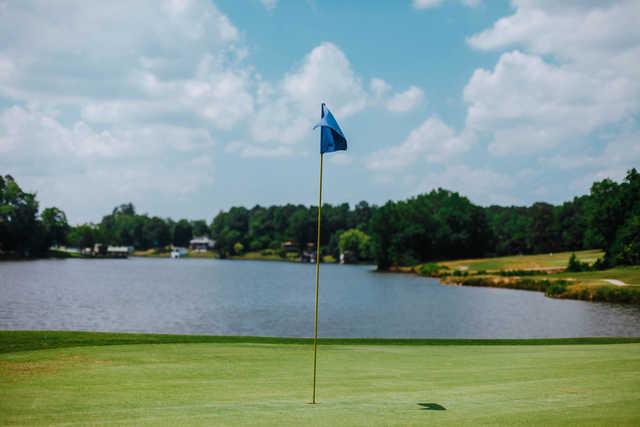 View from a green at Pine Lake Golf Club.
