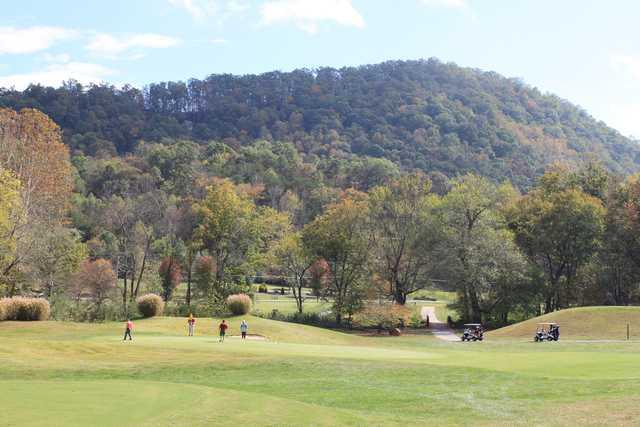 View of the 5th green at Smoky Mountain Country Club.