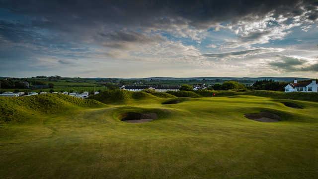 A view of hole #2 at Mussenden from Castlerock Golf Club.