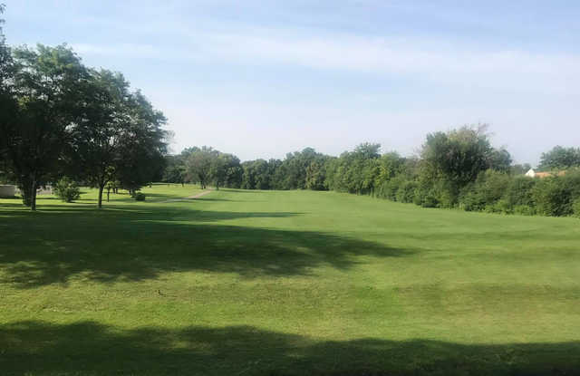 A view of a fairway at Hilldale Golf Club.