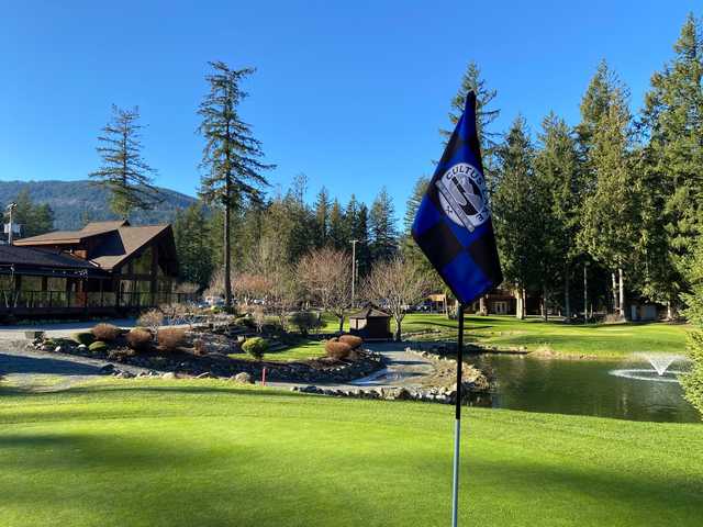 View from a green at Cultus Lake Golf Club.