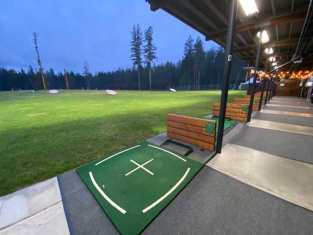 A view from the driving range at Cultus Lake Golf Club.