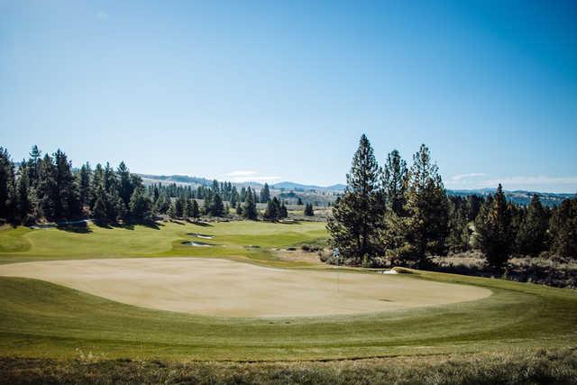 A view of the 9th green at Stock Farm.