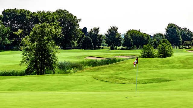 View from a green at Atkins Golf Club.