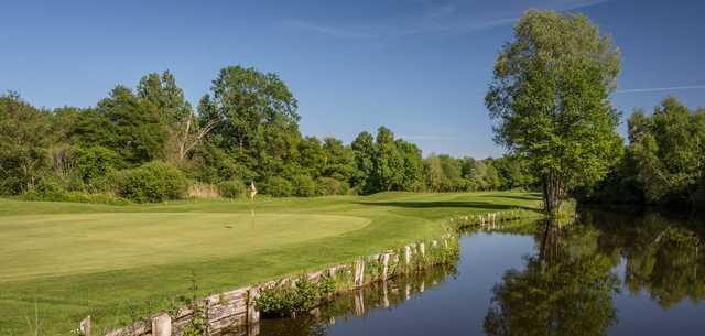 A view of the 3rd green at Bauge Golf Club.