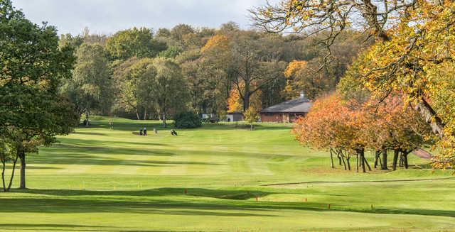A view of a hole at Ashton-in-Makerfield Golf Club.