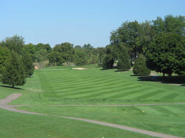 View of the 15th fairway and green at Apple Valley Golf Club.