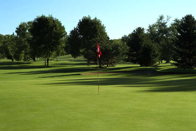 A view of a hole at Bartlett Hills Golf Club.