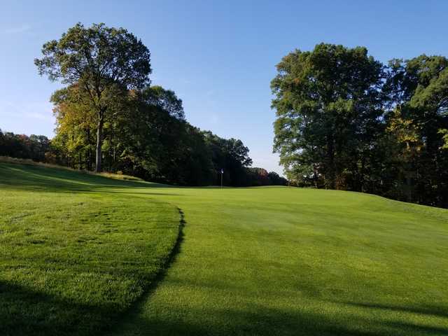 View of a green at Francis Byrne Golf Course.