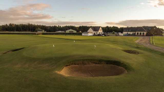 A view of the practice area at Glasgow Gailes Golf Club.