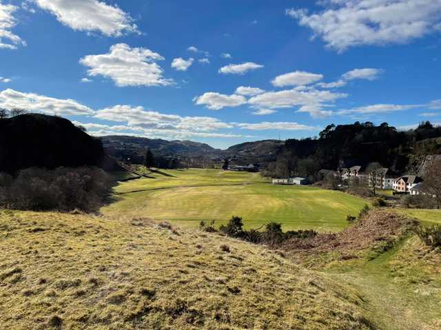A sunny day view from Glencruitten Golf Club.