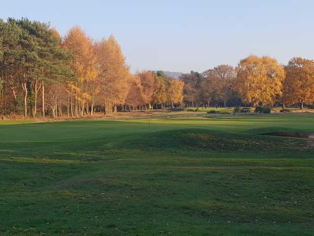 A late fall view of a hole at Stourbridge Golf Club.