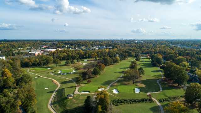 Aerial view from Belmont Golf Course.