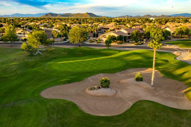 View of the 11th hole from the Vistas Course at Westbrook Village Golf Club.